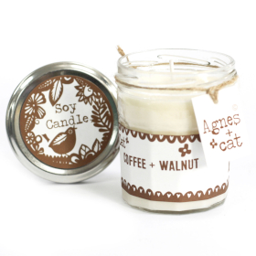 220 g Świeczka Sojowa Jam Jar - Coffee and Walnut