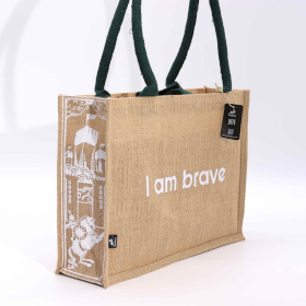 5x Torba Jutowa Hop Hare - I am Brave