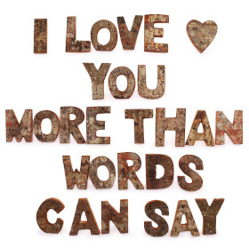 28x Naturalna Litera z Kory - I love you more than words can say