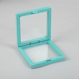 10x Mała Ramka 3D Floating Frame 7x7 cm - Turkusowa