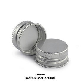 50x Zakrętka do Butelki Boston (30 ml i 60 ml) - Aluminium 20 mm