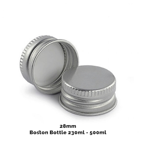 50x Zakrętka do Butelki Boston (230 ml i 500 ml) - Aluminium 28 mm