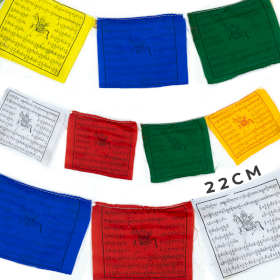 5x Duże Tybetańskie Flagi Modlitewne - 22 cm (10 flag)