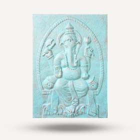 Duży Relief Ganpati Turkusowy - 0.7x1 m