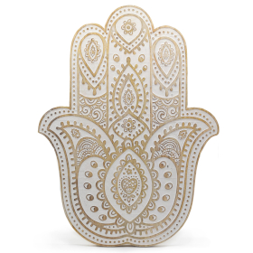 Dekoracyjny Panel Ścienny - Hamsa Whitewash 52 cm